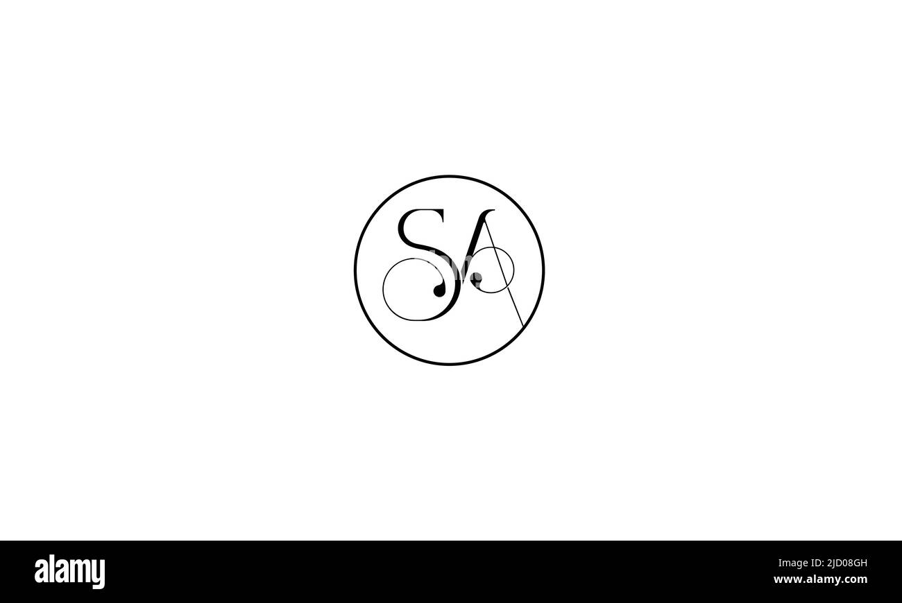 SA, ALS Abstract Letters Logo-Monogramm Stock Vektor