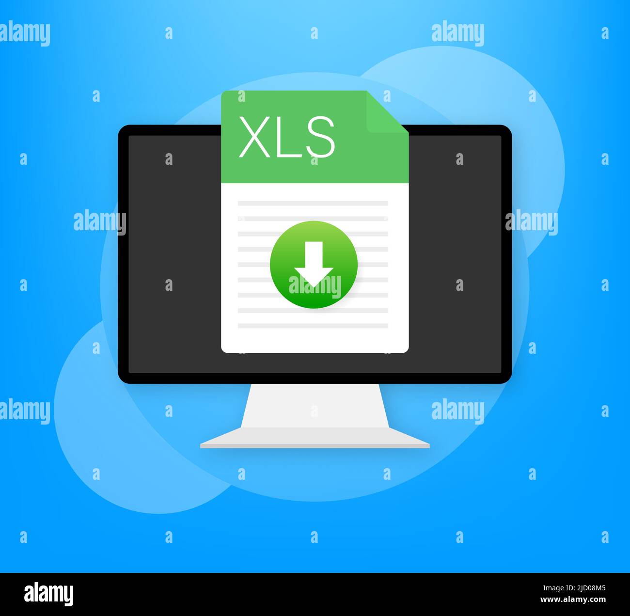 XLS-Dateisymbol. Dokumenttyp der Tabelle. Modernes flaches Design grafische Illustration. Vector XLS-Symbol. Stock Vektor