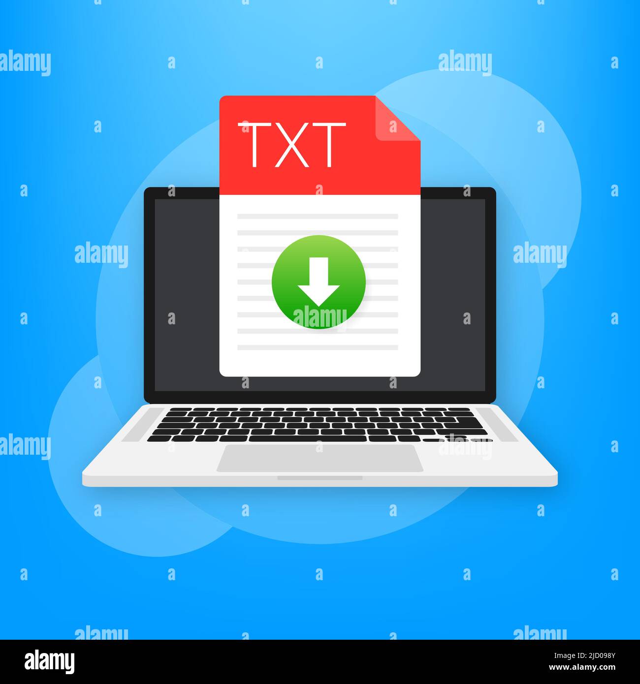 TXT-Dateisymbol. Dokumenttyp der Tabelle. Modernes flaches Design grafische Illustration. Vector TXT-Symbol. Stock Vektor