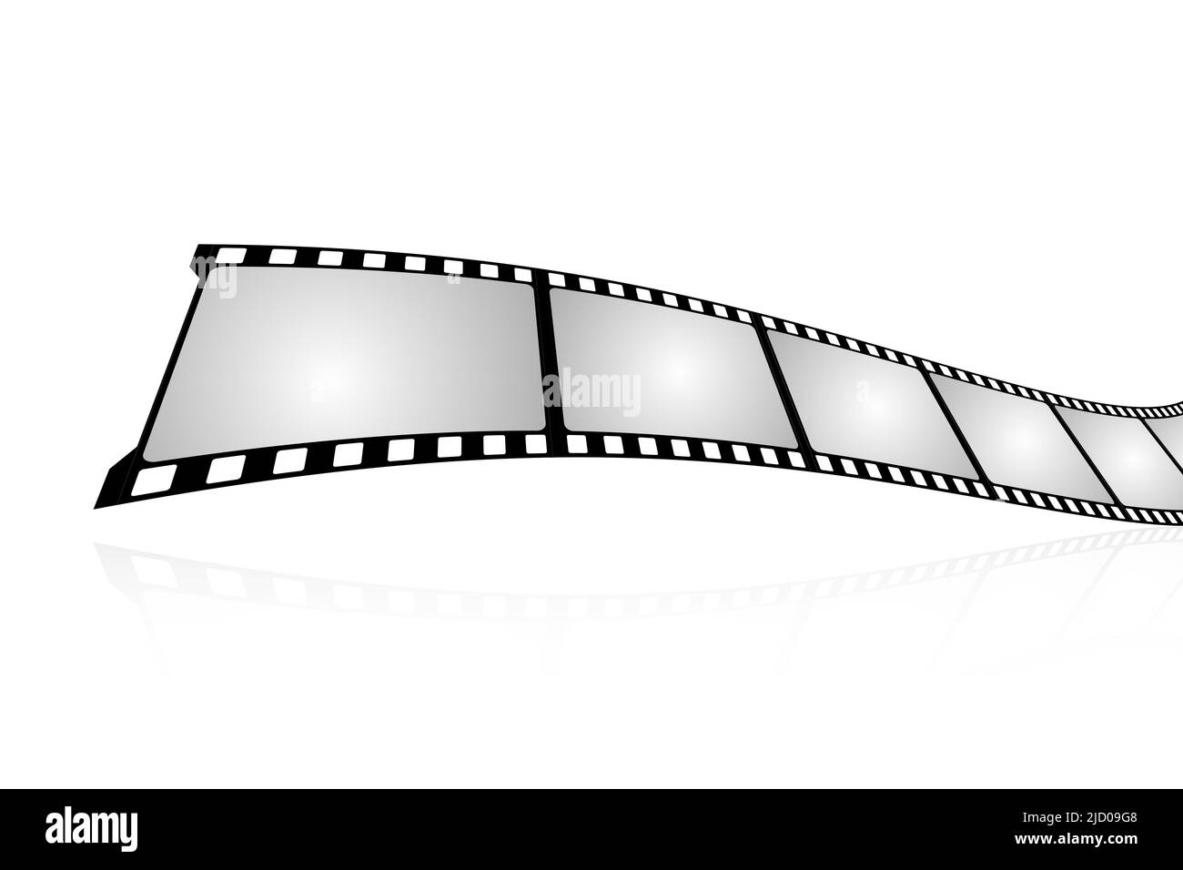 Abbildung des Filmkassetten-Sets. Kinoposterkonzept. Bannerdesign für das Kino. Stock Vektor