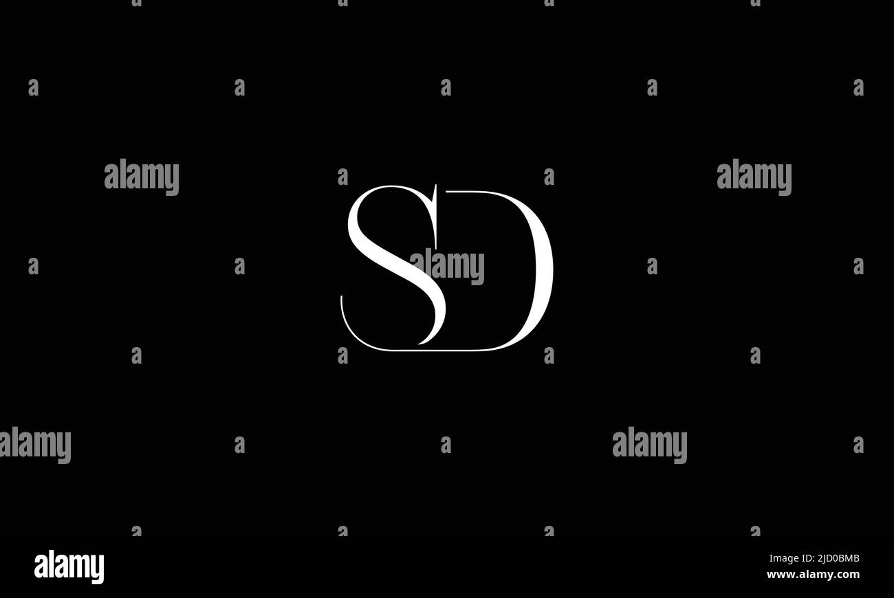 SD,DS Logo-Monogramm mit abstrakten Buchstaben Stock Vektor