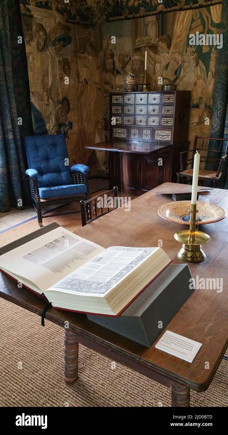 Das Chaucer im Kelmscott Manor Stockfoto