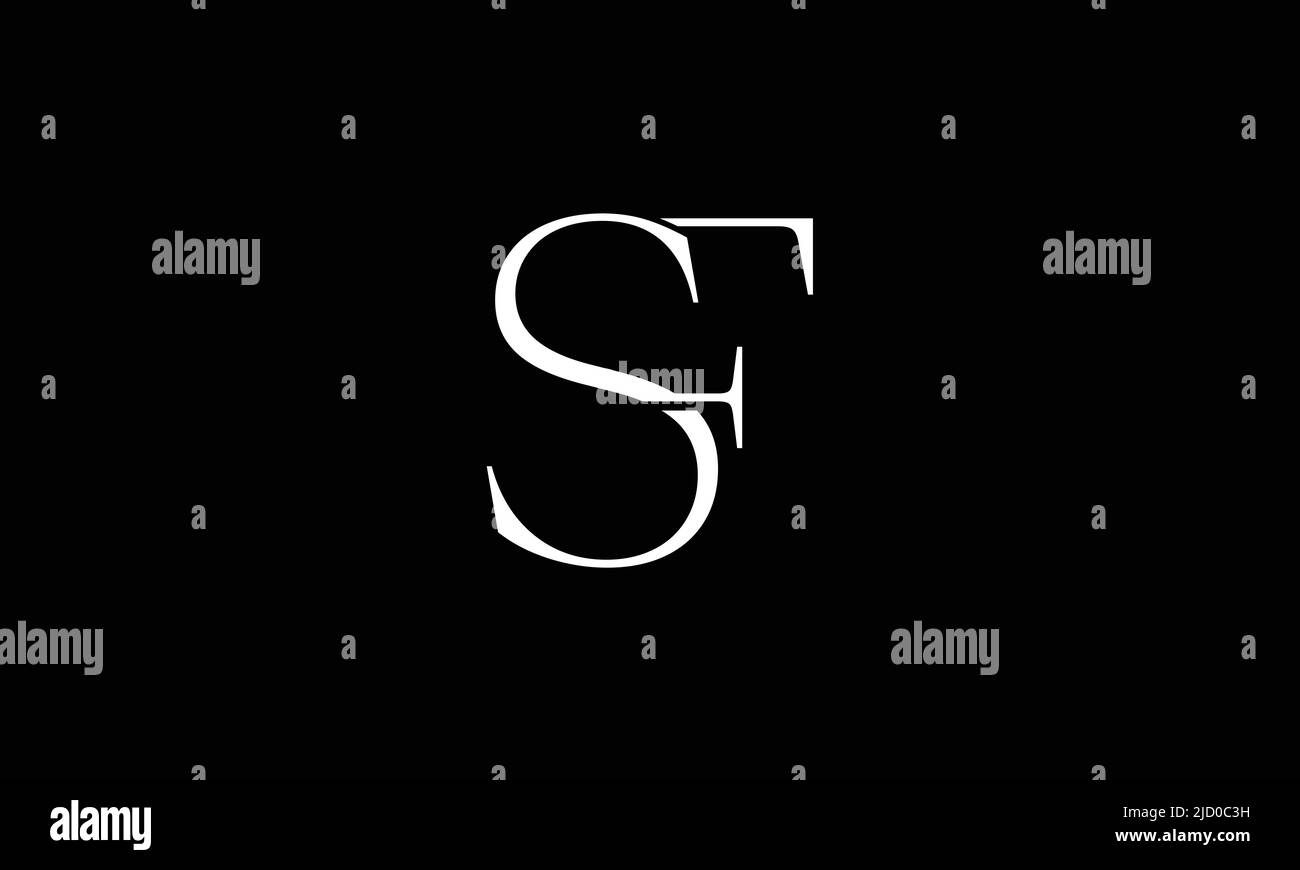 SF, FS Abstract Letters Logo Monogramm Stock Vektor