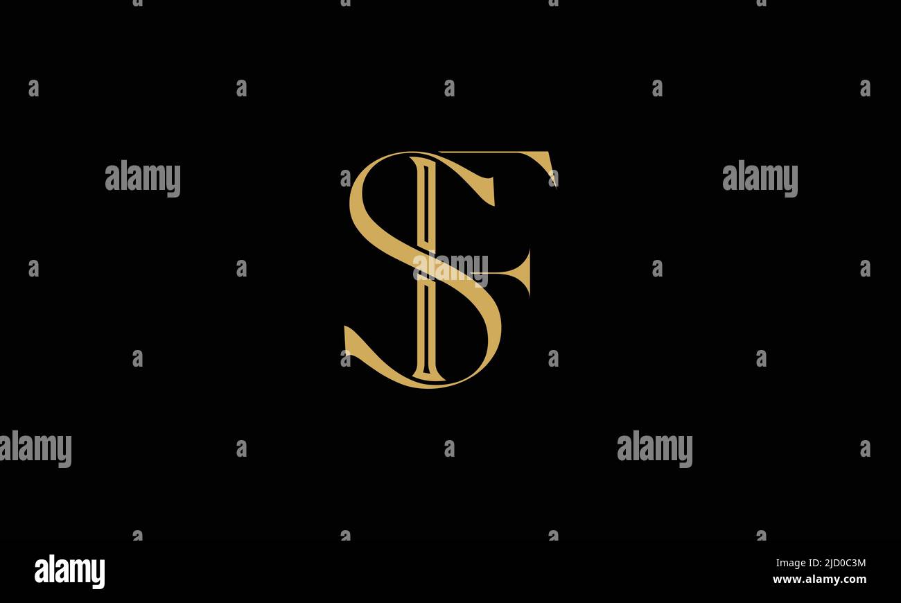 SF, FS Abstract Letters Logo Monogramm Stock Vektor