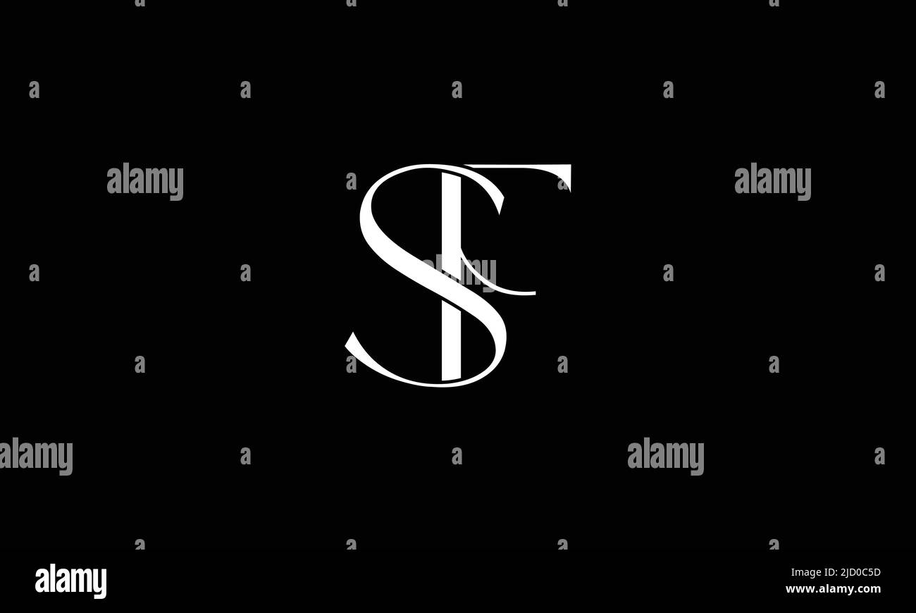 SF, FS Abstract Letters Logo Monogramm Stock Vektor