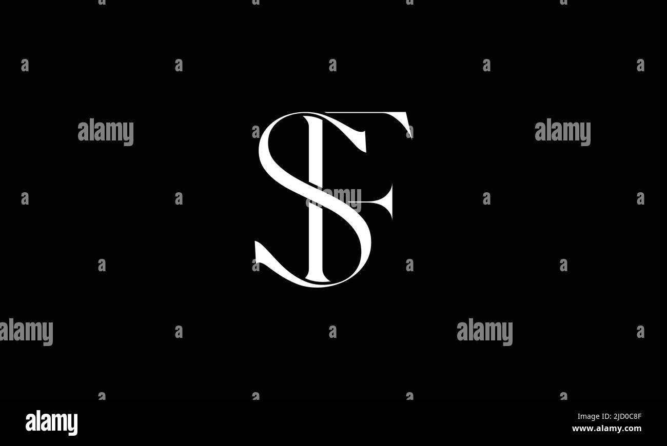SF, FS Abstract Letters Logo Monogramm Stock Vektor