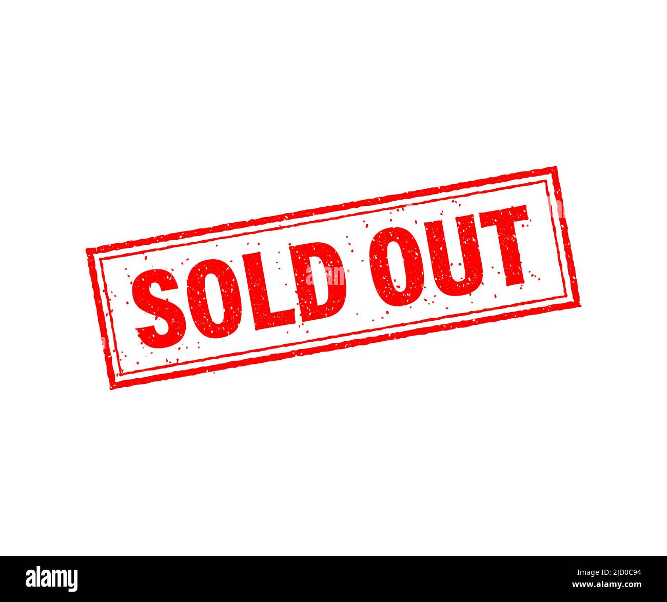 Ausverkaufte Schildervektordarstellung. Stock Vektor