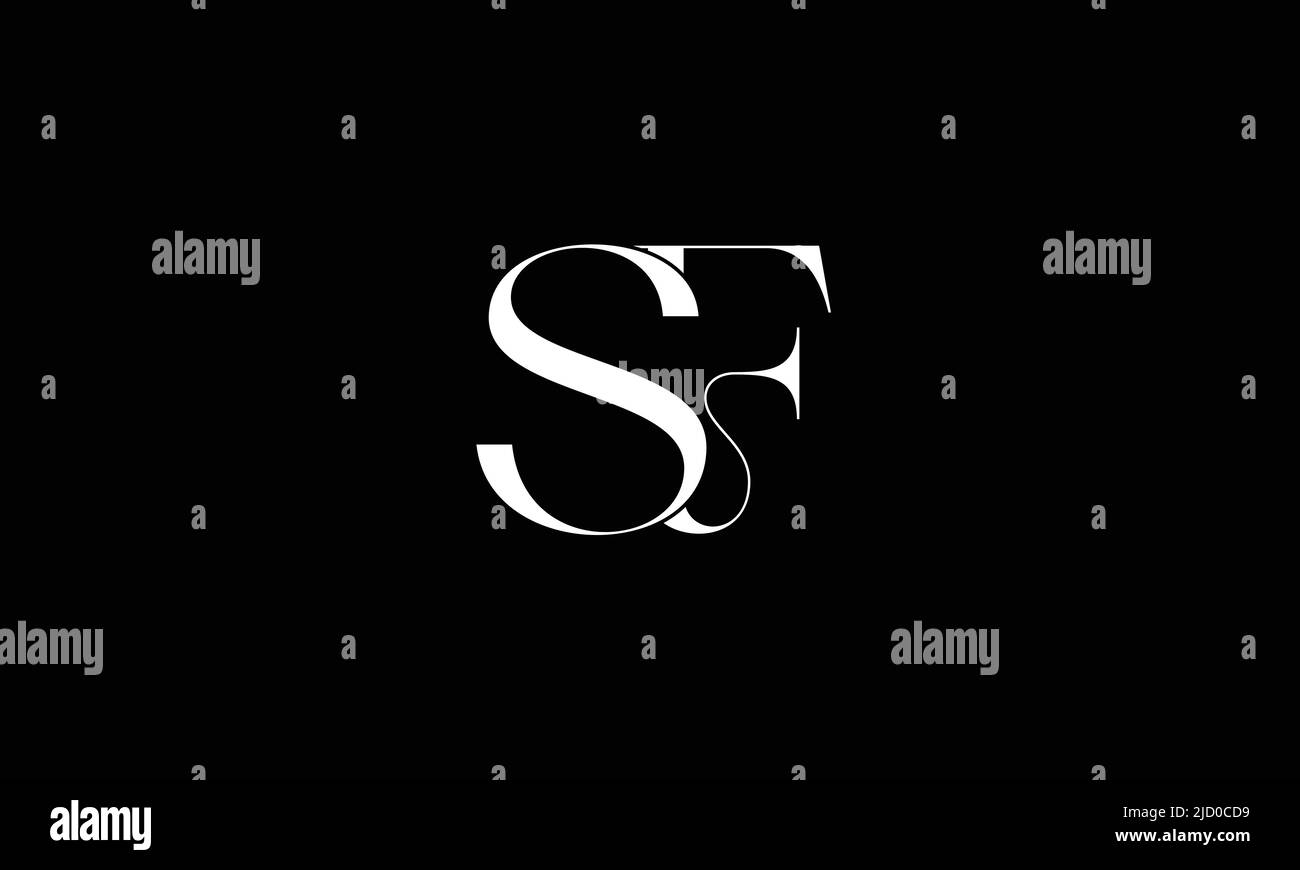 SF, FS Abstract Letters Logo Monogramm Stock Vektor