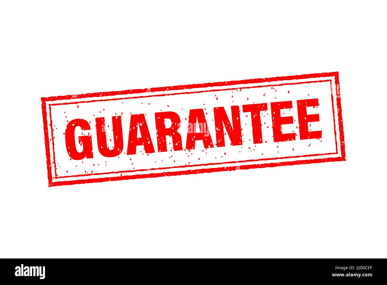 Kundenzufriedenheit garantiert rotes Abzeichen und Banner. Vektorgrafik. Stock Vektor