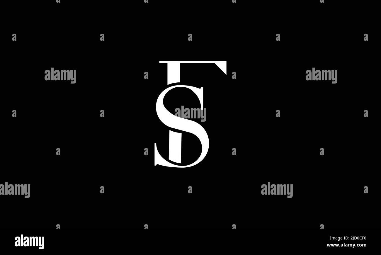 SF, FS Abstract Letters Logo Monogramm Stock Vektor