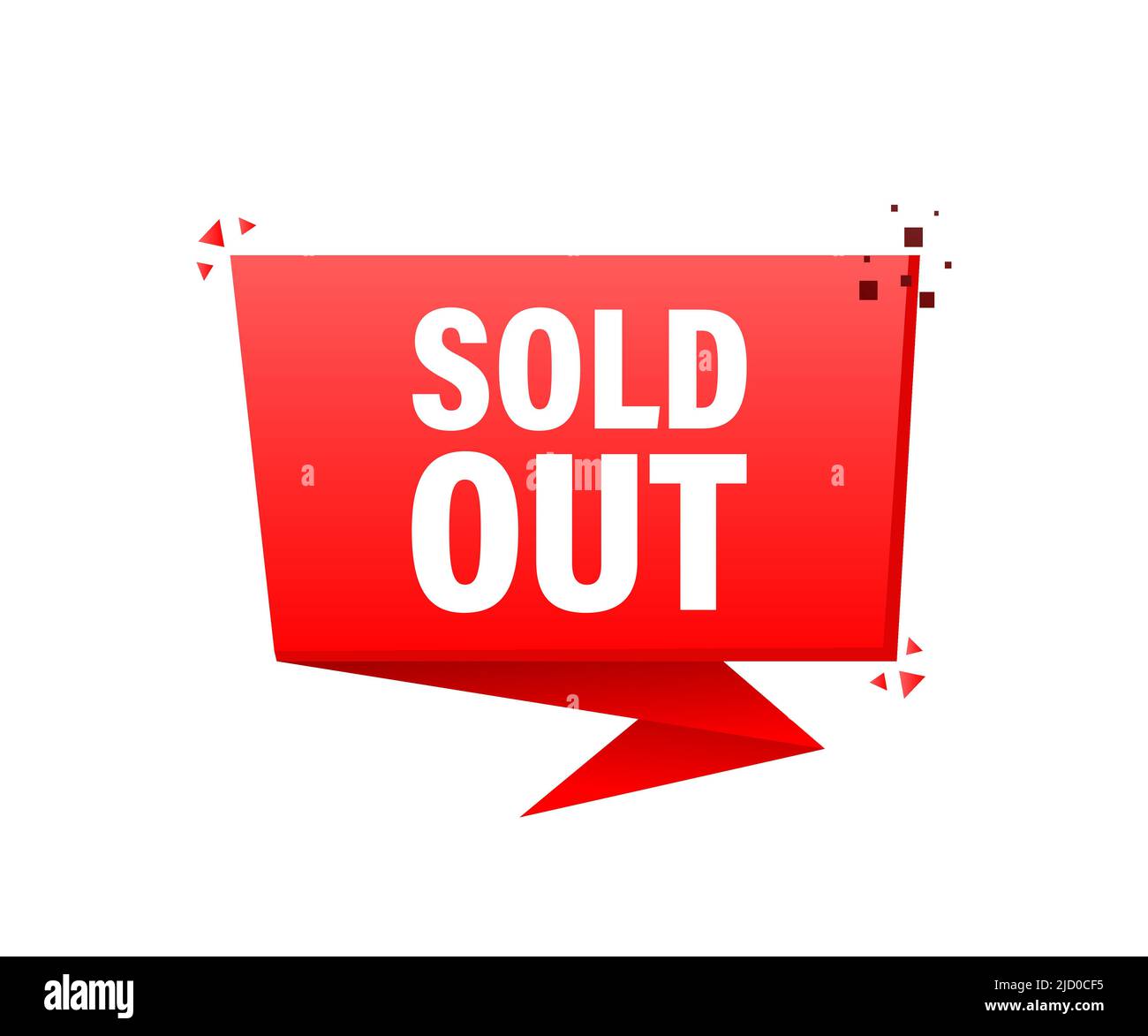 Ausverkaufte Schildervektordarstellung. Stock Vektor
