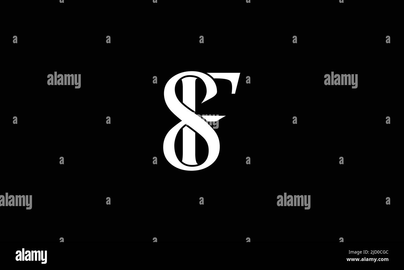 SF, FS Abstract Letters Logo Monogramm Stock Vektor