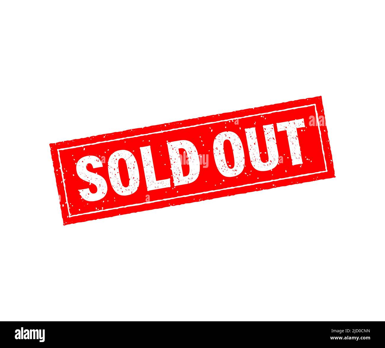 Ausverkaufte Schildervektordarstellung. Stock Vektor