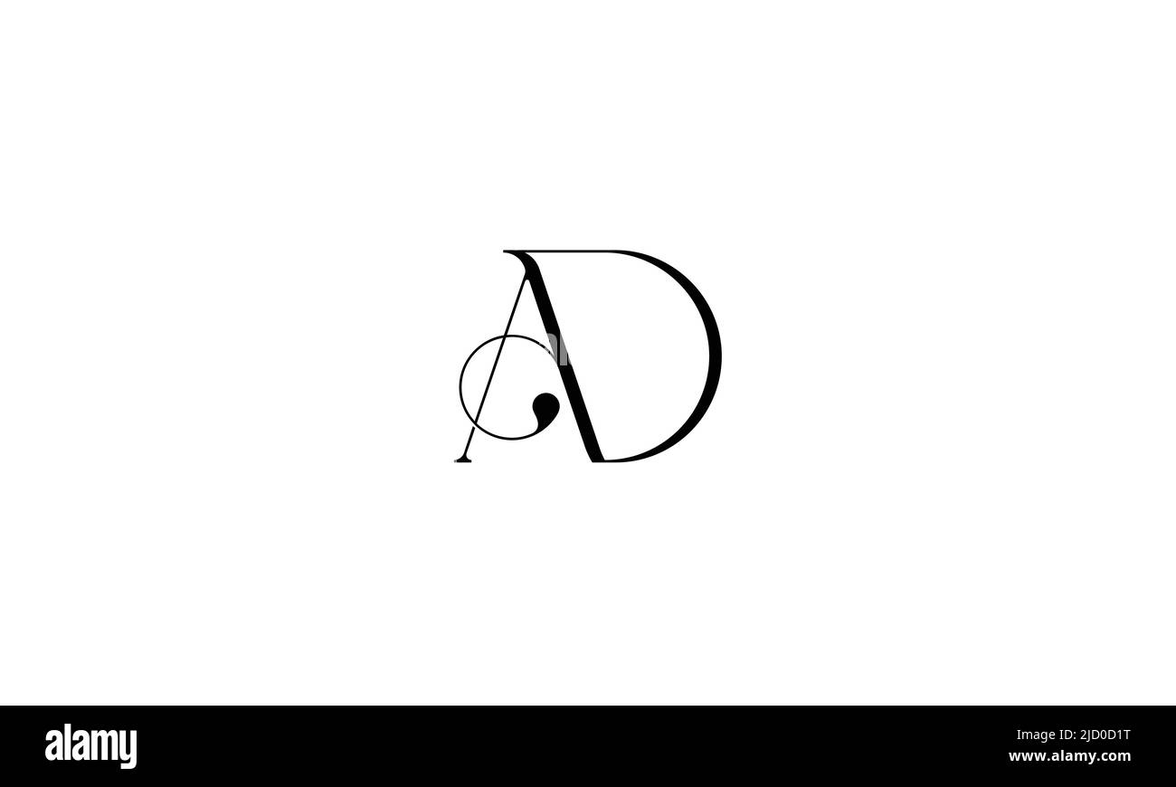 AD, da abstrakte Buchstaben Logo Monogramm Stock Vektor