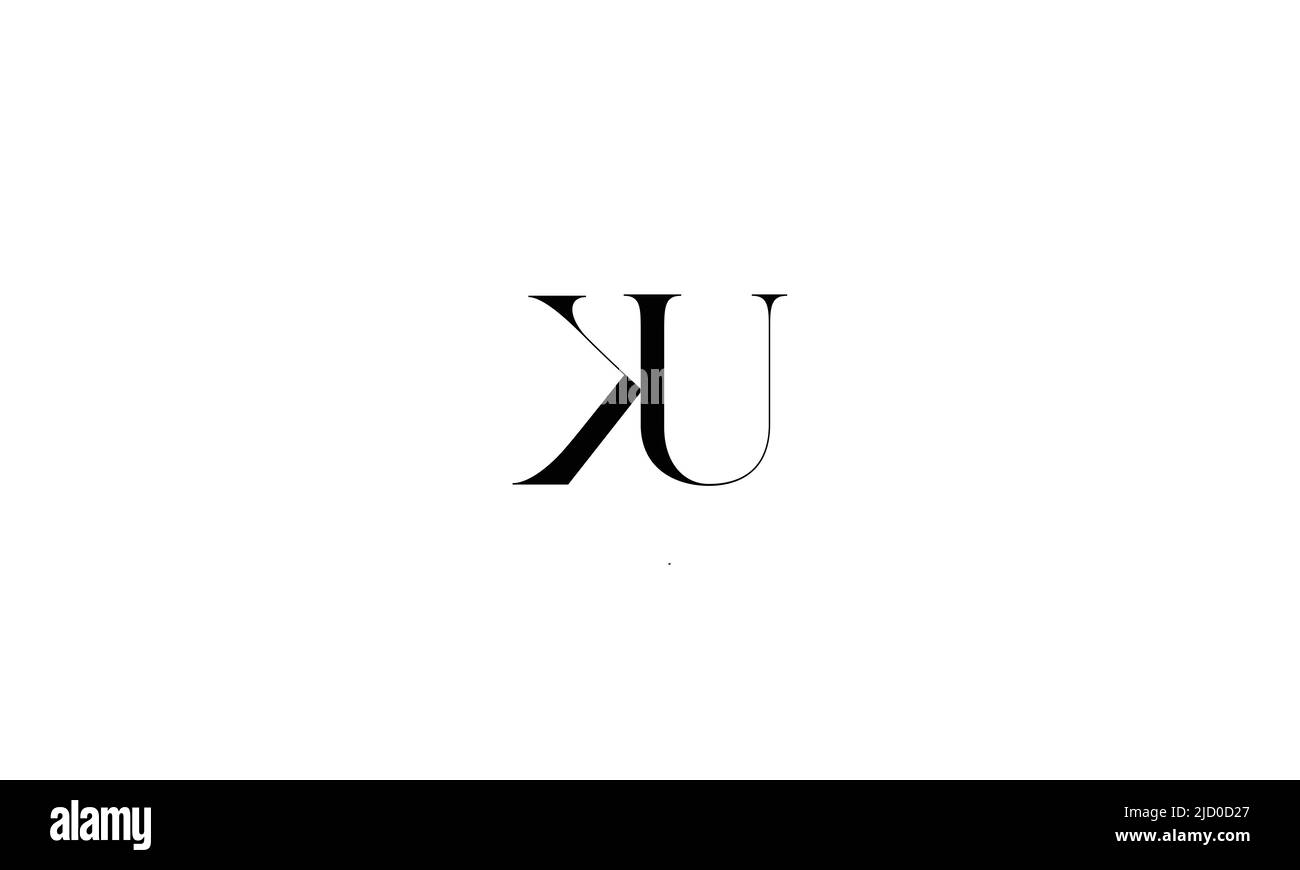 KU, UK Abstract Letters Logo Monogram Stock Vektor
