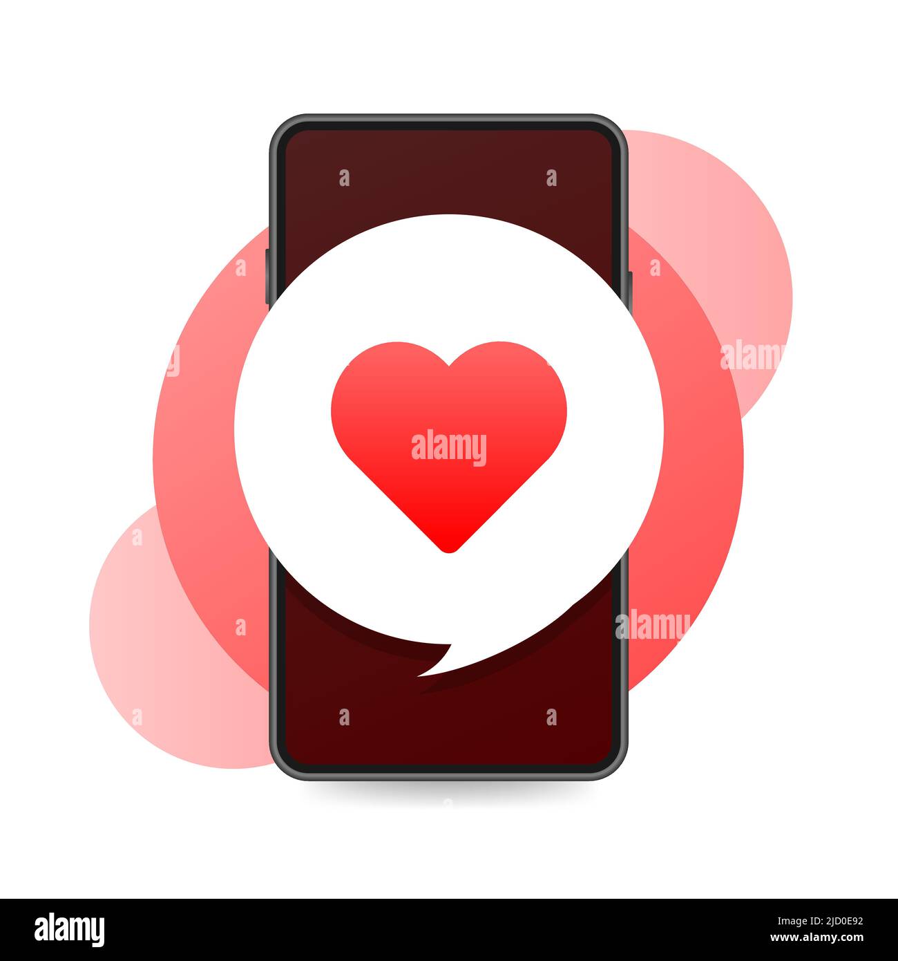 Flach wie Smartphone für Marketing-Design. Symbol für das Design mobiler Apps. Smartphone-Modell. Mobiles Internet, soziale Medien. Stock Vektor