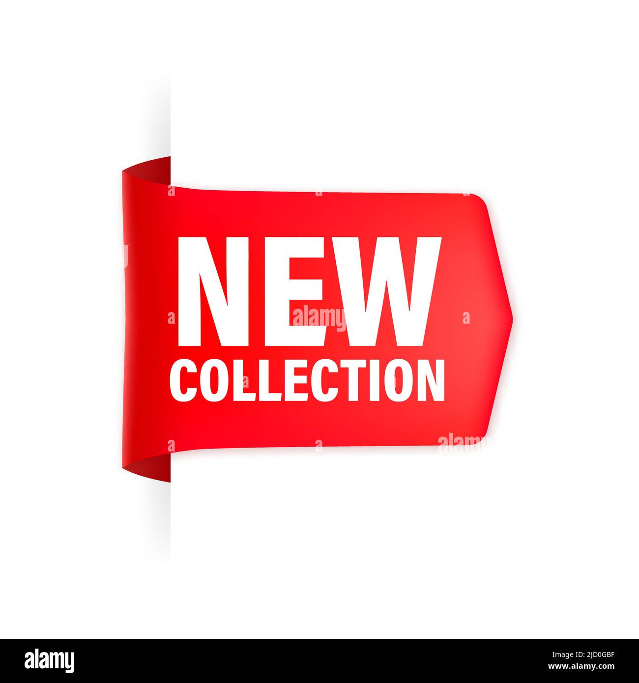 Moderne 3D Business-Vorlage mit roten neuen Kollektion Business-Band auf weißem Hintergrund für Promotion-Design. Modernes Design. Vektorgrafik. Stock Vektor