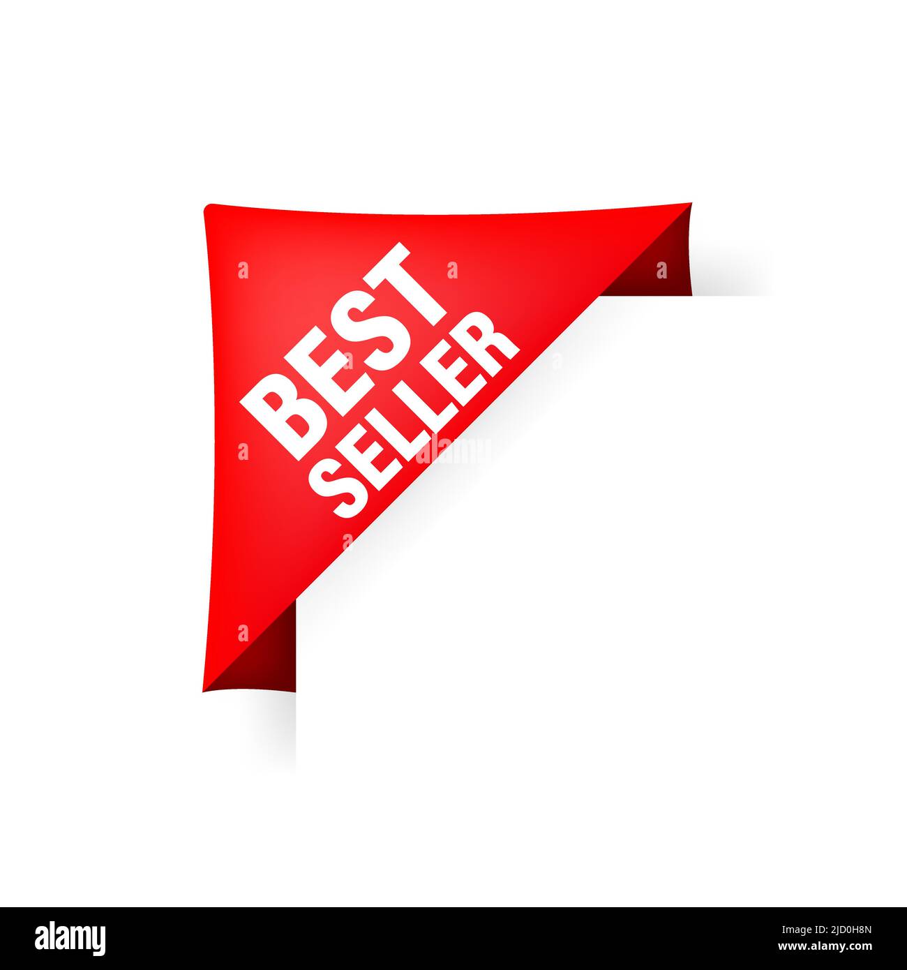 Best Seller rotes Band auf weißem Hintergrund. Vektorgrafik. Stock Vektor