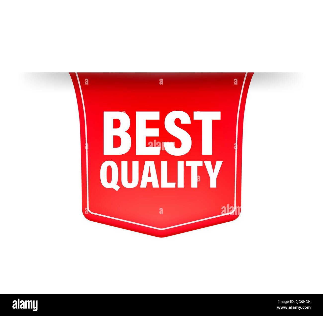 Beste Qualität rotes Band, tolles Design für jeden Zweck. Premium-Qualität. Vektorsymbol. Business-Symbol. Stock Vektor