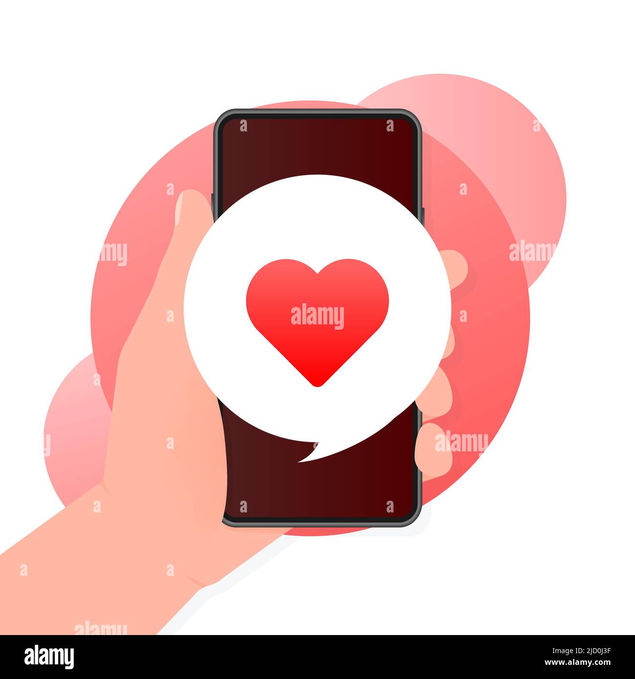 Flach wie Smartphone für Marketing-Design. Symbol für das Design mobiler Apps. Smartphone-Modell. Mobiles Internet, soziale Medien. Stock Vektor