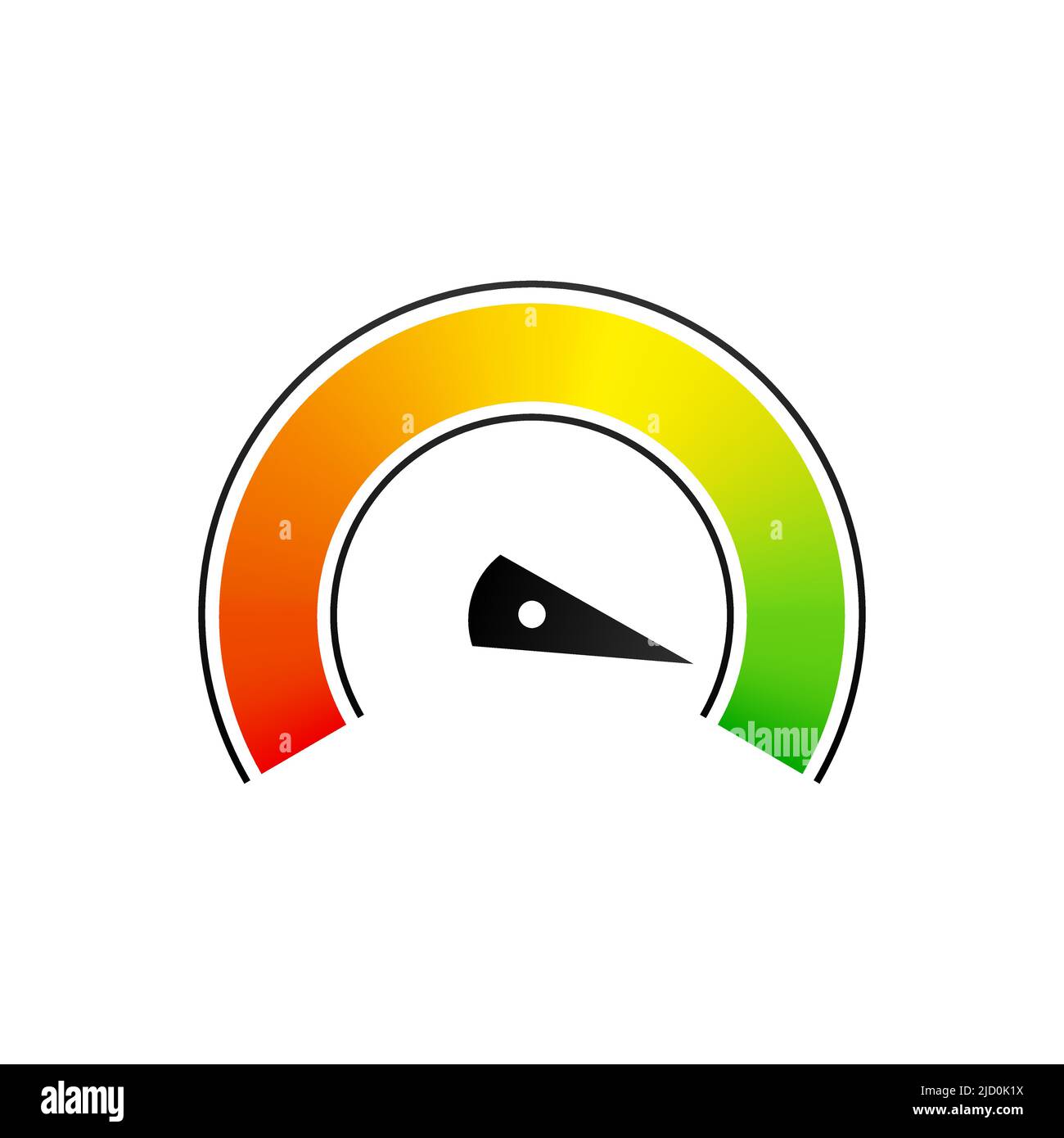 Bonitätsmesser auf weißem Hintergrund eingestellt. Vektorgrafik Stock Vektor