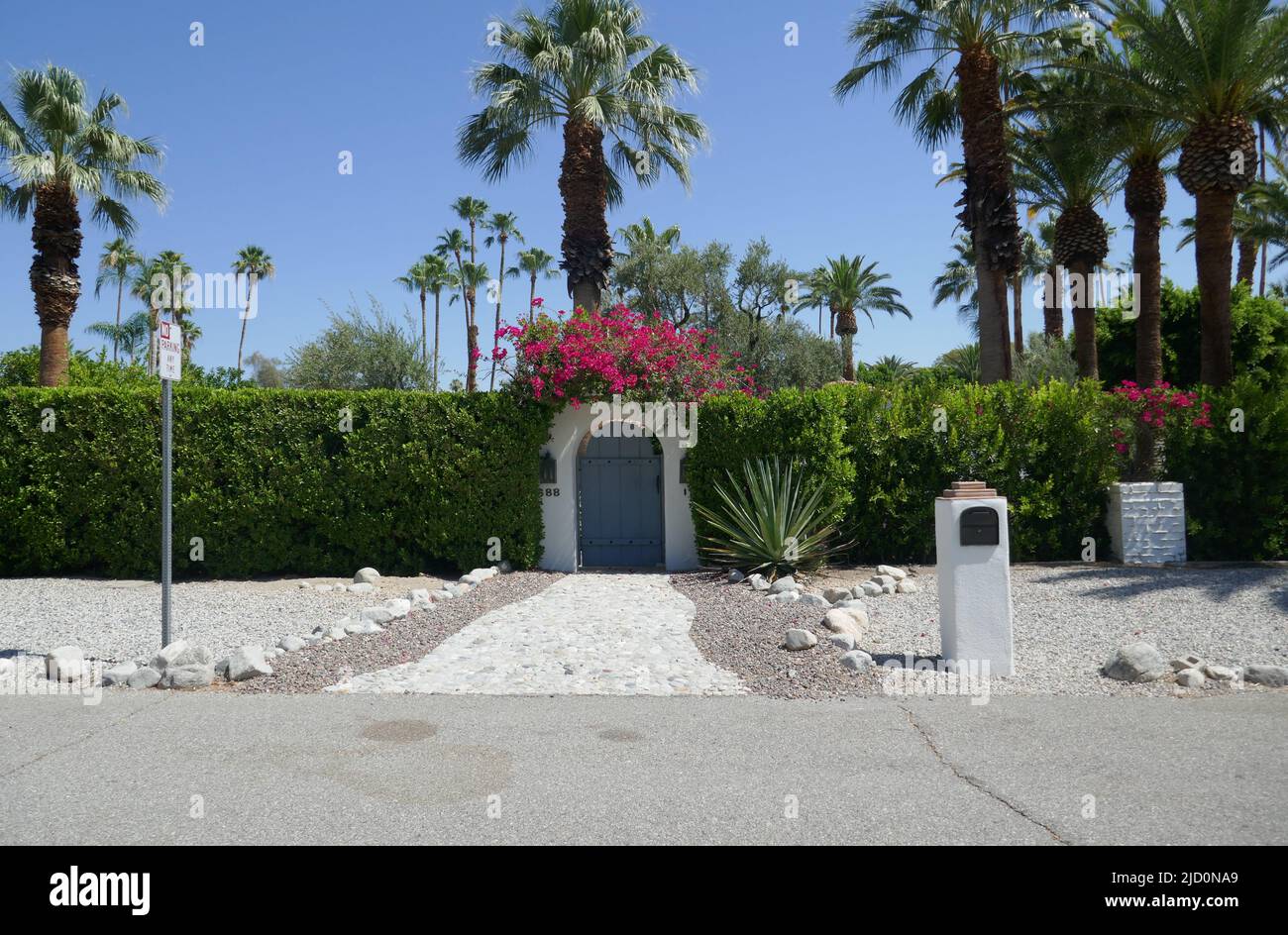 Palm Springs, California, USA 11. June 2022 Ein allgemeiner Blick auf die Atmosphäre von Jim Bakker und Tammy Faye Bakkers früherem Zuhause in 688 Vereda Sur am 11. Juni 2022 in Palm Springs, Kalifornien, USA. Foto von Barry King/Alamy Stockfoto Stockfoto