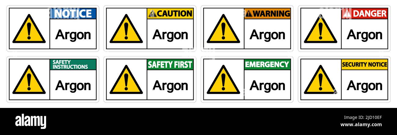 Argon-Symbolzeichen Isolieren auf weißem Hintergrund, Vektorgrafik EPS.10 Stock Vektor