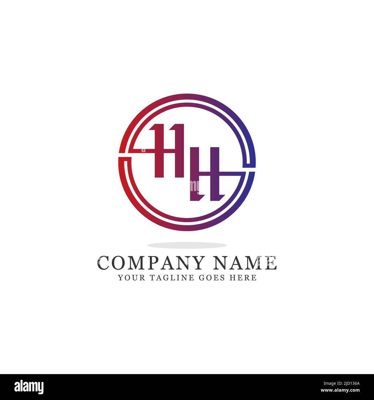 Moderner Buchstabe Name HH Logo Design Inspiration, HH Kombination Gruppenname Logo Vorlage Vektor Stock Vektor