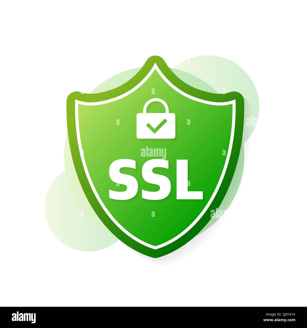 SSL-Verschlüsselungs-Label. Sicheres Banner. Vektorgrafik Stock Vektor