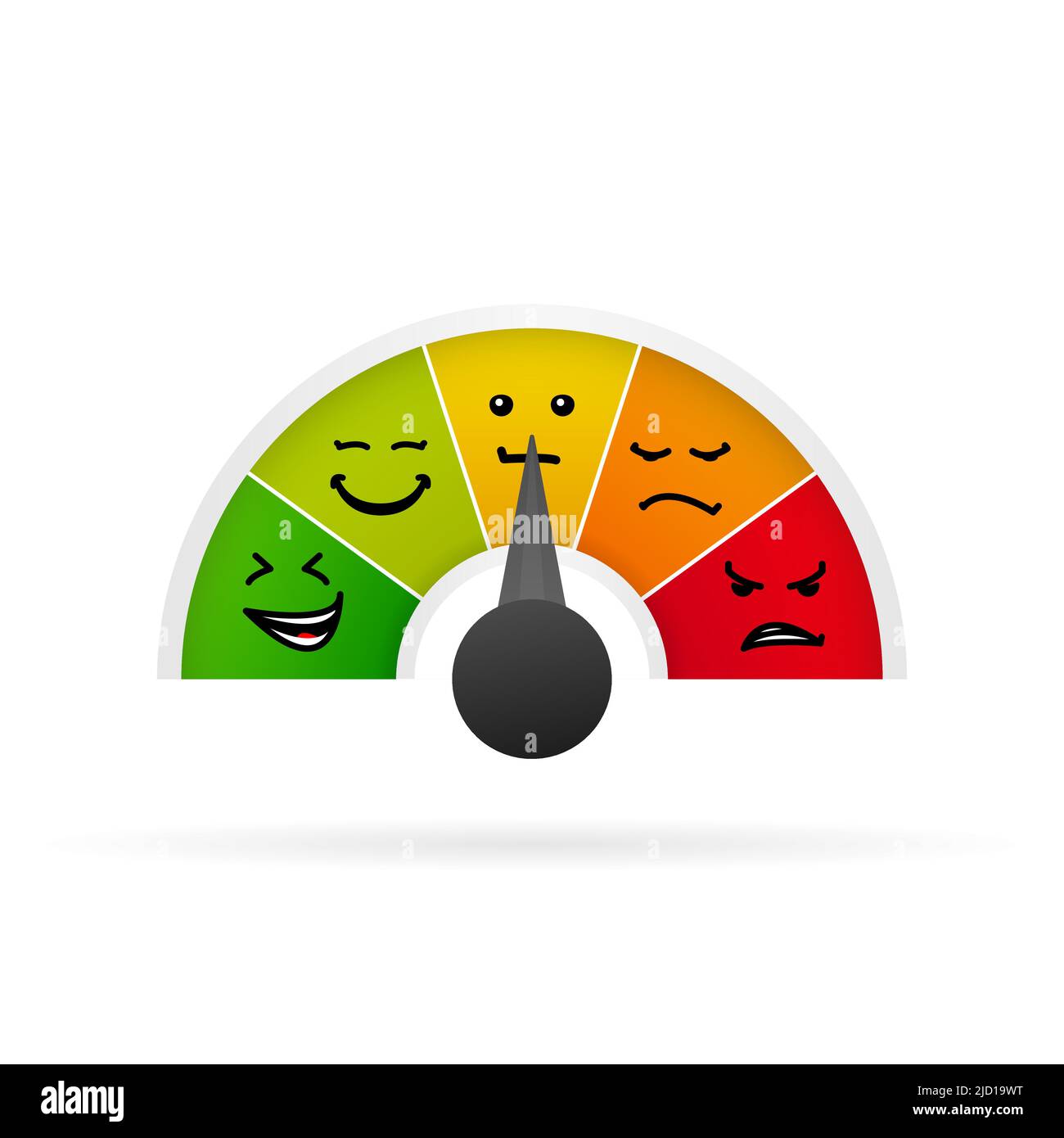 Feedback-Vektor-Konzept. Rang, Grad der Zufriedenheitsbewertung. Vektorgrafik. Stock Vektor