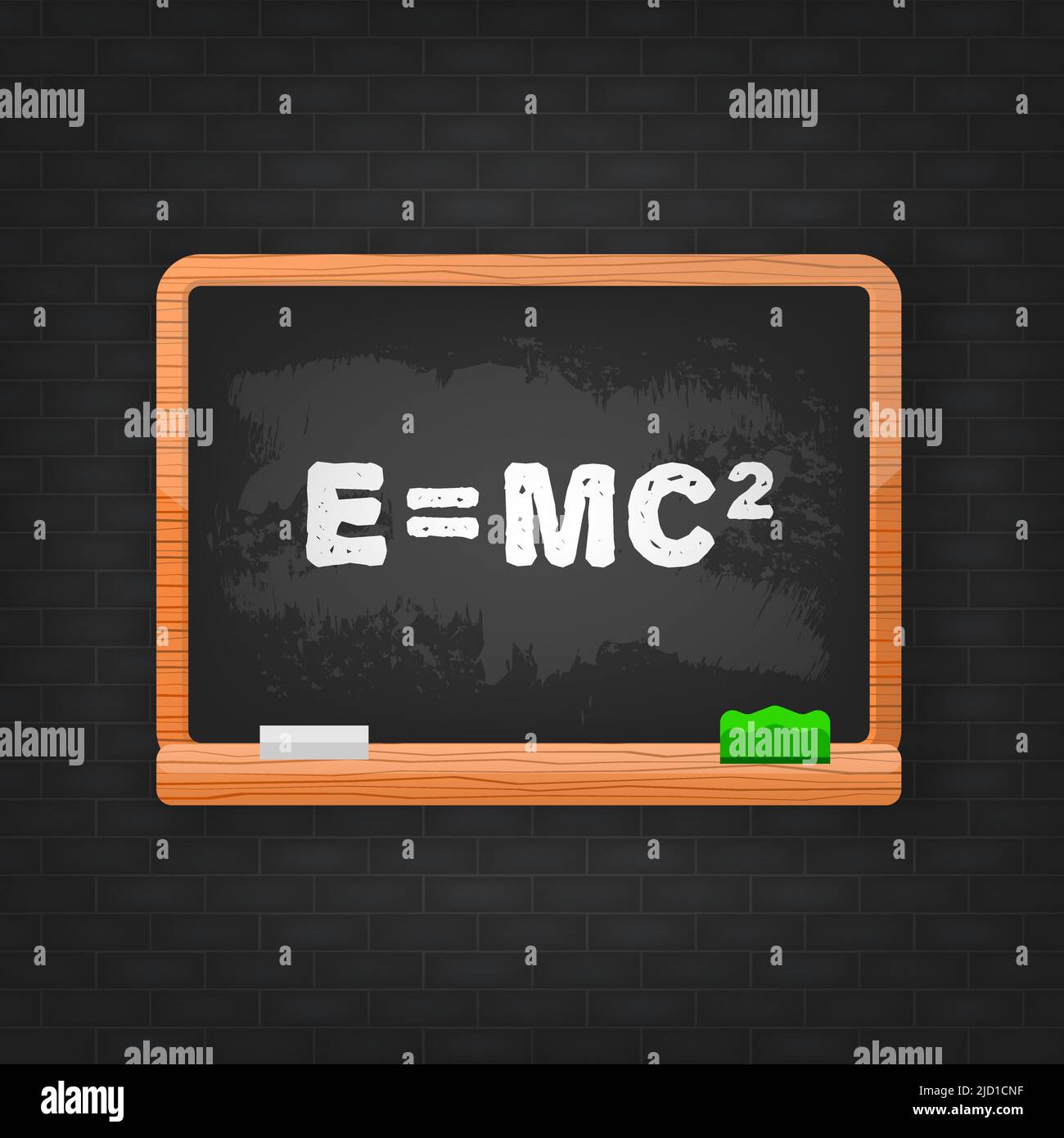 Schwarze Äquivalenz der Massenformel. Science-Symbolsatz Stock Vektor