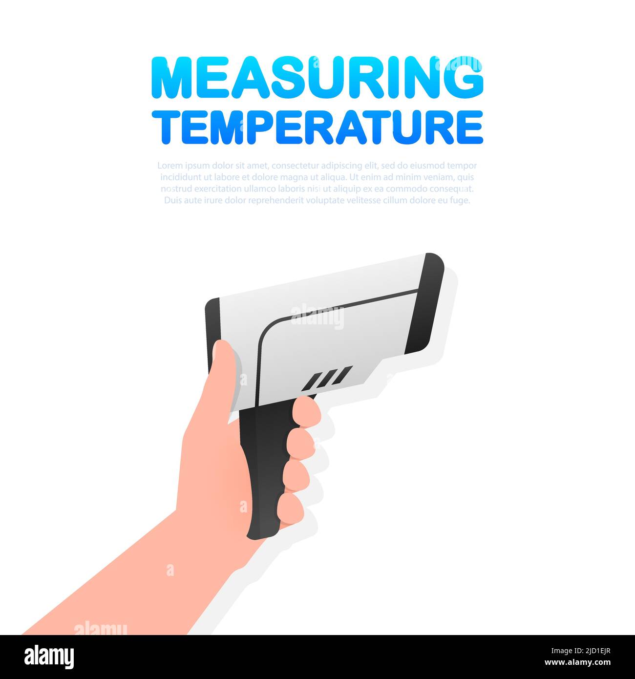 Lineare Temperaturmessung für medizinisches Design. Vektorlogo Stock Vektor