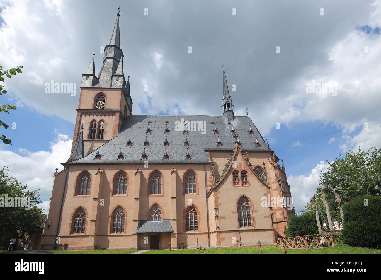 Gotische Basilika St. Valentinus und Dionysius Kiedrich, Rheingau, Taunus, Hessen, Deutschland Stockfoto