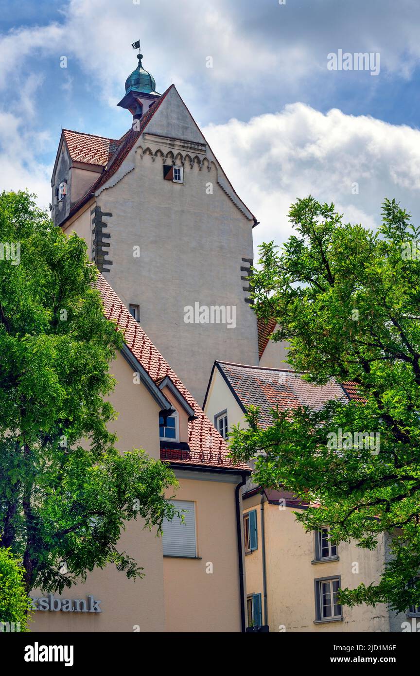 Das Wassertor, Isny, Allgäu, Württemberg, Deutschland Stockfoto