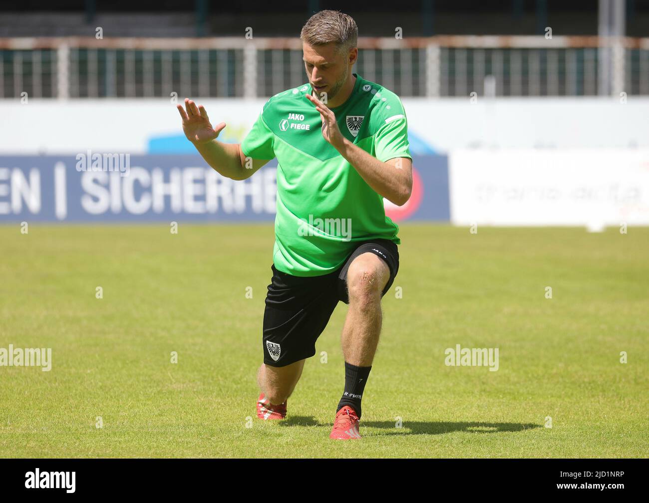 firo: 16.. Juni 2022, Fußball, Fußball: Regionalliga West: Trainingsbeginn SC Preuvuen Mvºnster, Münster Marc Lorenz Stockfoto