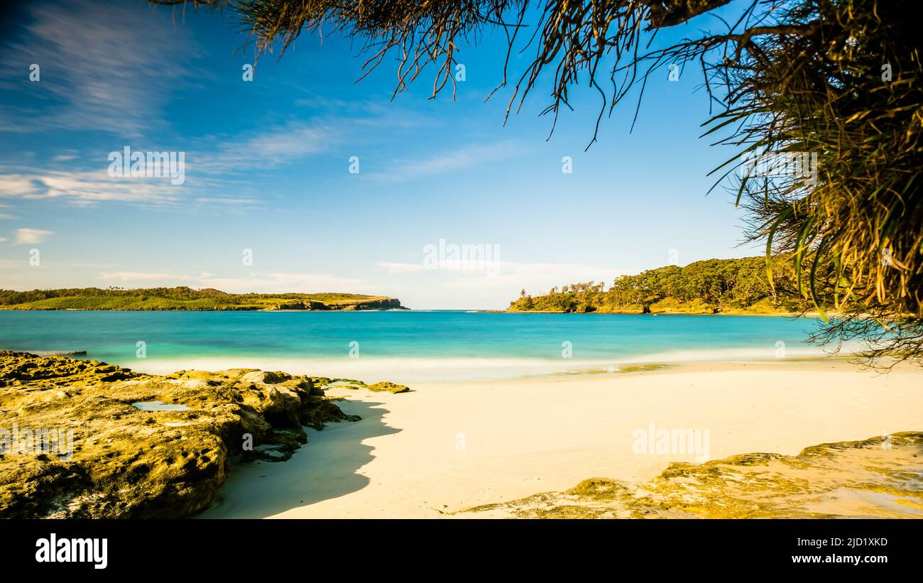 Murrays Beach unter der Wintersonne Stockfoto