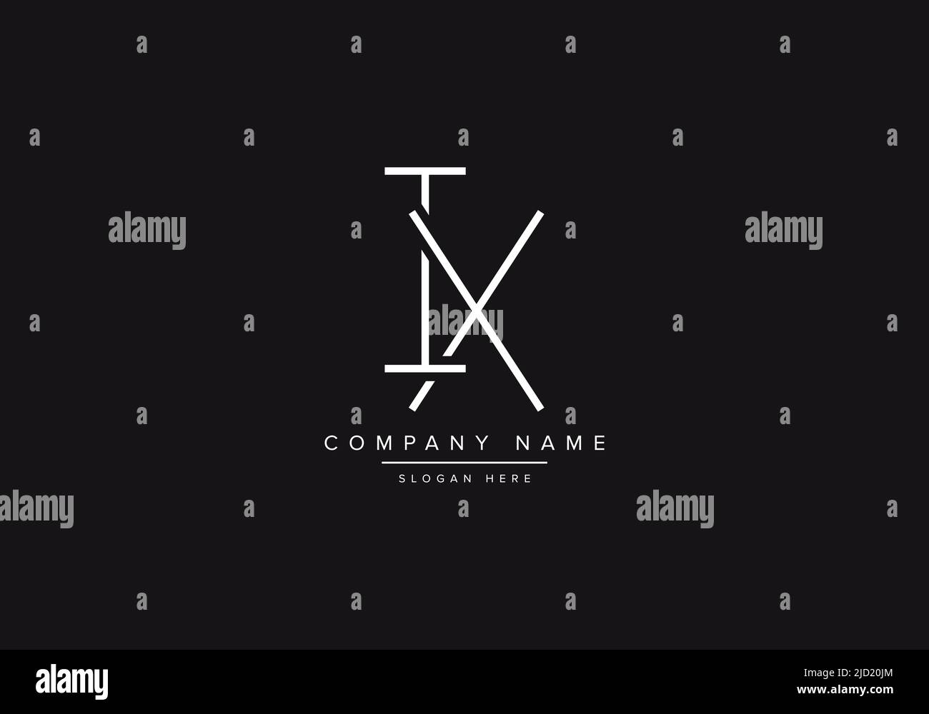 IX, abstraktes Monogramm Vektor Logo Design, Initial Logo, Line Art, Logo, Vektor, alphabet-Logo, Alphabet-Vektor, Stock Vektor
