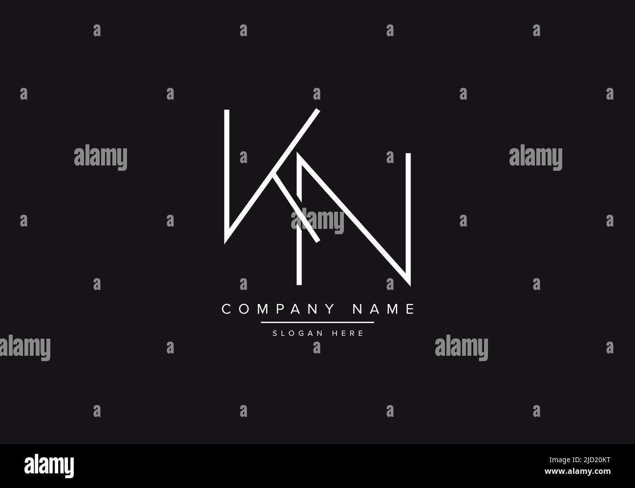 KN, abstraktes Monogramm Vektor Logo Design, Initial Logo, Line Art, Logo, Vektor, alphabet-Logo, Alphabet-Vektor, Stock Vektor