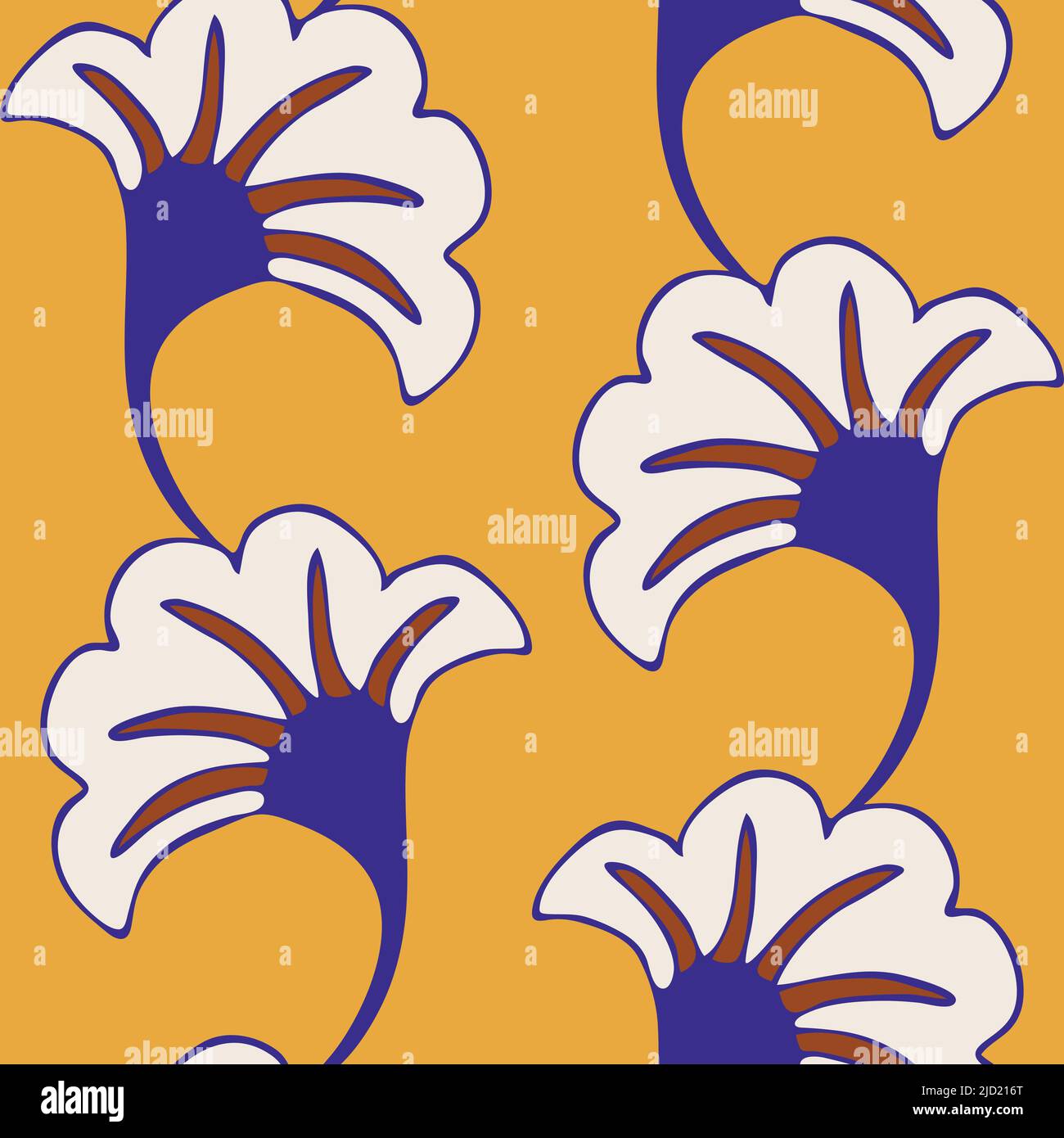 Nahtloses Vektormuster mit geometrischem Blatt auf gelbem Hintergrund. Sommerliches florales Tapetendesign. Dekorative helle tropische Mode Textil. Stock Vektor