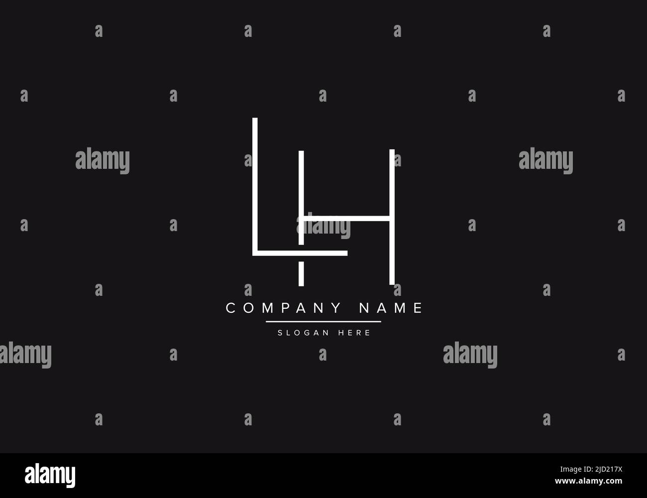 LH, abstraktes Monogramm Vektor Logo Design, Anfangslogo, Linienkunst, Logo, Vektor, alphabet-Logo, Alphabet-Vektor, Stock Vektor