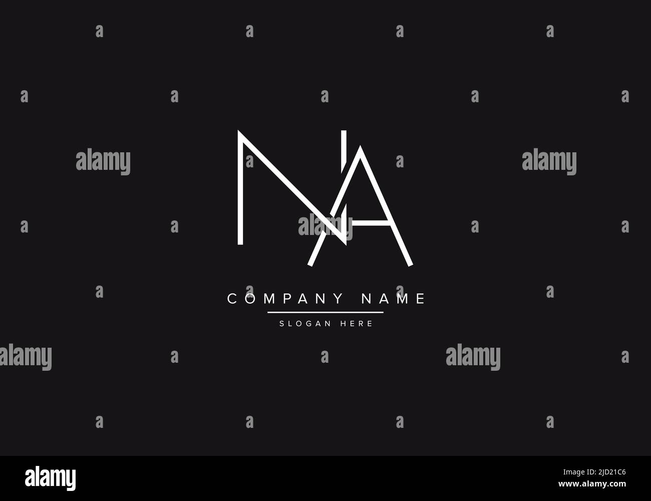 NA, abstraktes Monogramm Vektor Logo Design, Initial Logo, Line Art, Logo, Vektor, alphabet-Logo, Alphabet-Vektor, Stock Vektor