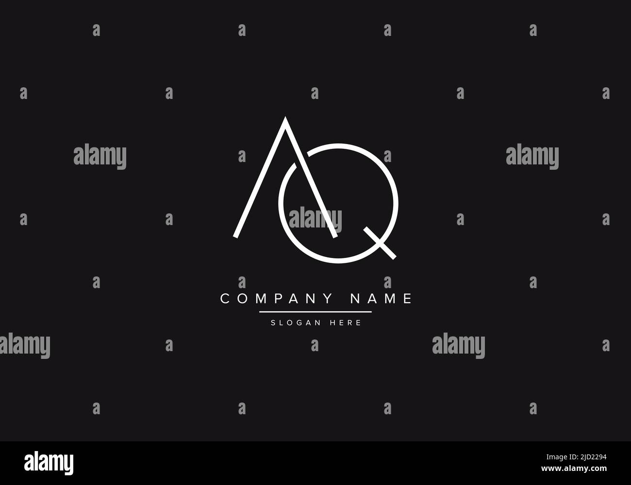 AQ, abstraktes Monogramm Vektor Logo Design, Initial Logo, Line Art, Logo, Vektor, alphabet-Logo, Alphabet-Vektor, Stock Vektor