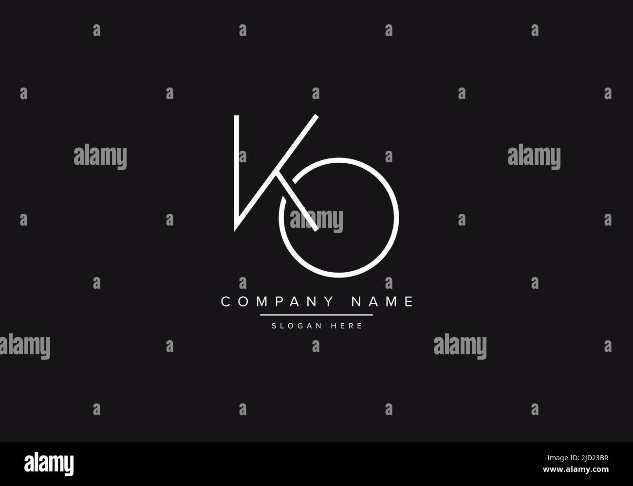 KO, abstraktes Monogramm Vektor Logo Design, Initial Logo, Line Art, Logo, Vektor, alphabet-Logo, Alphabet-Vektor, Stock Vektor