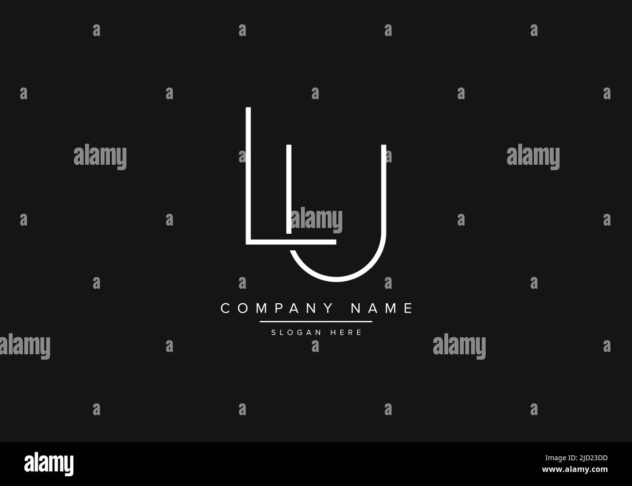 LU, abstraktes Monogramm Vektor Logo Design, Initial Logo, Line Art, Logo, Vektor, alphabet-Logo, Alphabet-Vektor, Stock Vektor