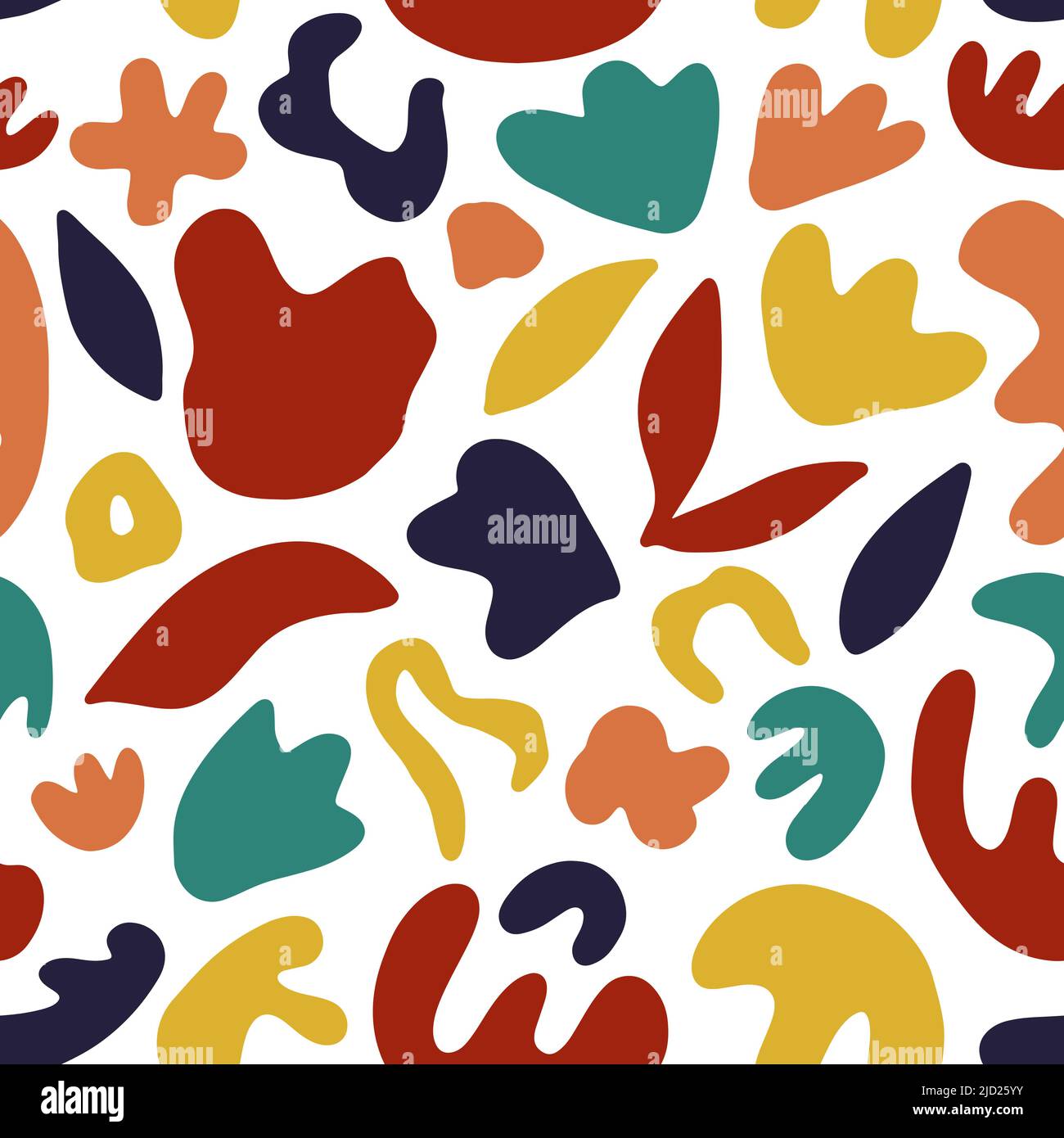 Collage aus organischen Formen. Abstraktes Nahtmuster Stock Vektor