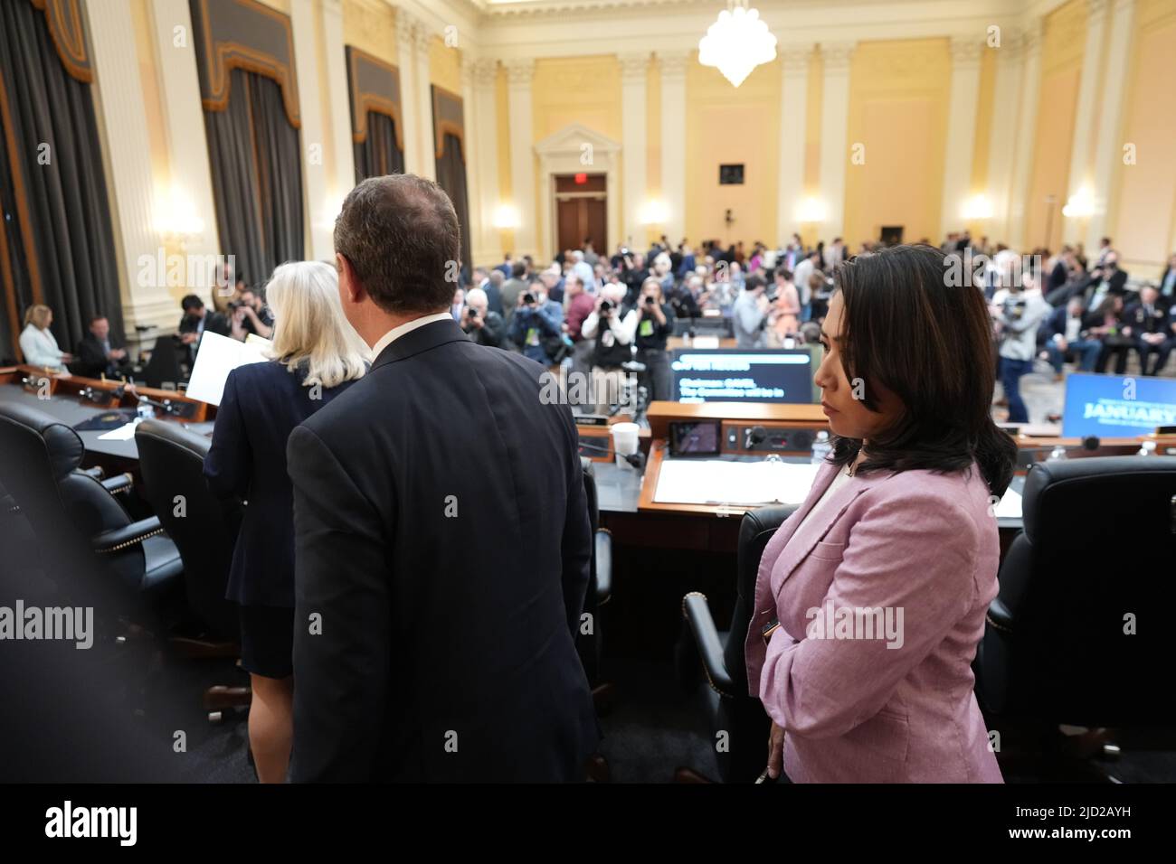 Ausschuss des US-Repräsentantenhauses zur Untersuchung des Anschlags vom 6. Januar - die US-Vertreterin Stephanie Murphy (Demokratin von Florida) während der Anhörung auf dem Capitol Hill am Donnerstag, den 16. Juni 2022. Kredit: Doug Mills/Pool über CNP /MediaPunch Stockfoto