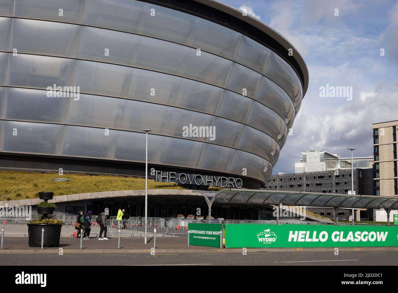 Die OVO Hydro-Konzerthalle, in Glasgow, Schottland, 7. April 2022. N55 51,559' W4 17,191' Stockfoto