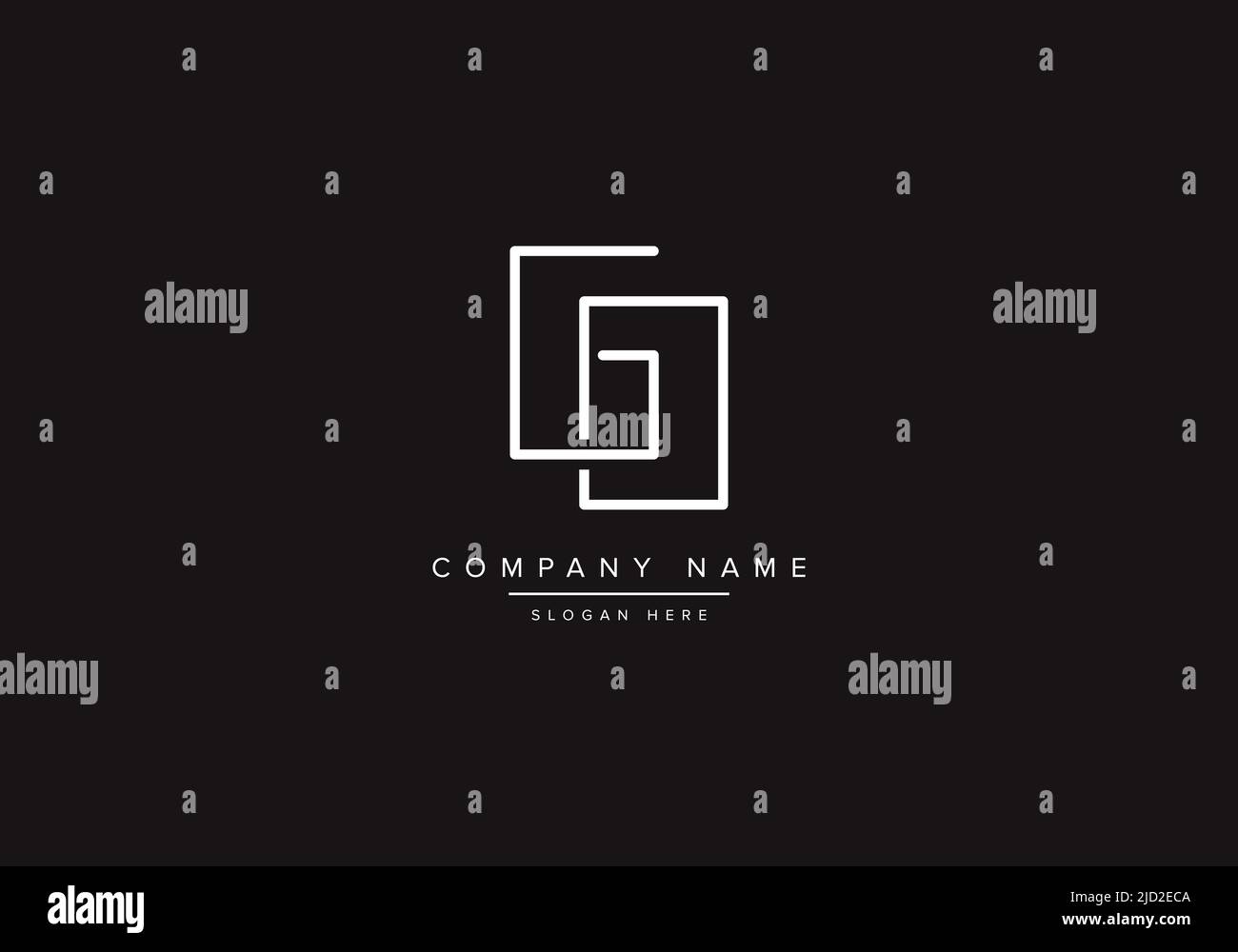 GO Logo Design Vektor Illustration Vorlage. Stock Vektor