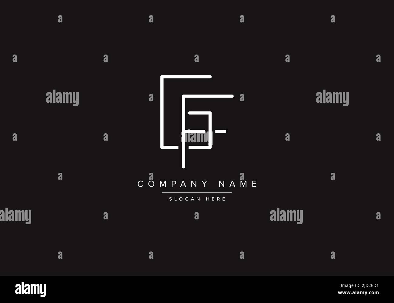 GF Logo Design Vektor Illustration Vorlage. Stock Vektor