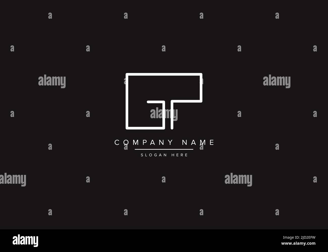 GP Logo Design Vektor Illustration Vorlage. Stock Vektor